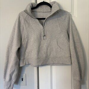 Lululemon Scuba Cropped Funnel-Neck Half Zip Sweatshirt Size 6